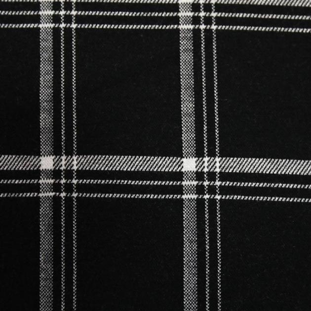 Jacquard black and white grid fabric