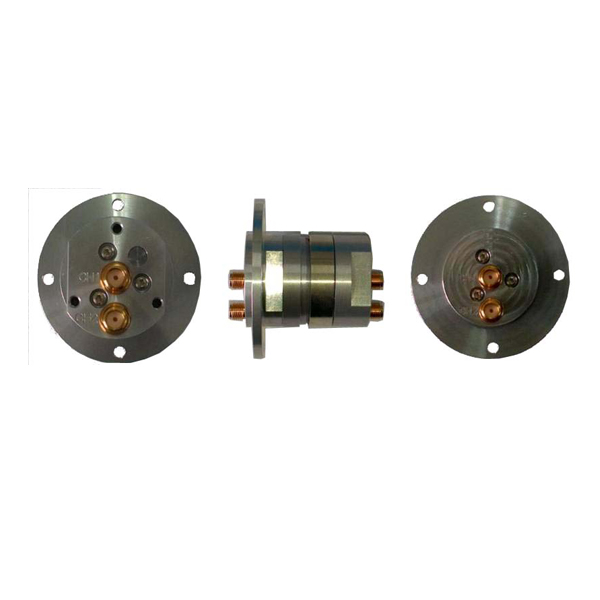 2 Channel coax rotary joint transfer 4.5GHz RF signal jinpat slip ring for Radar Antennas