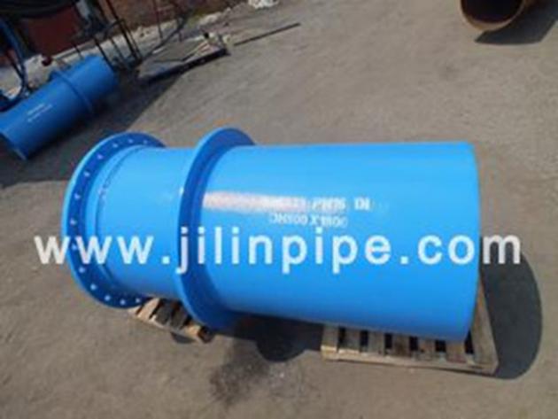 ductile iron pipe fittings,  flanged spigot pipe with puddle flange.ISO 2531, BS EN 545, BS EN 598