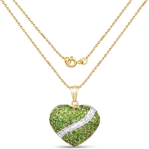 Chrome Diopside Customized Necklace | 18K Gold Plated Necklace Manufacturing | Jewelries Wholesale L