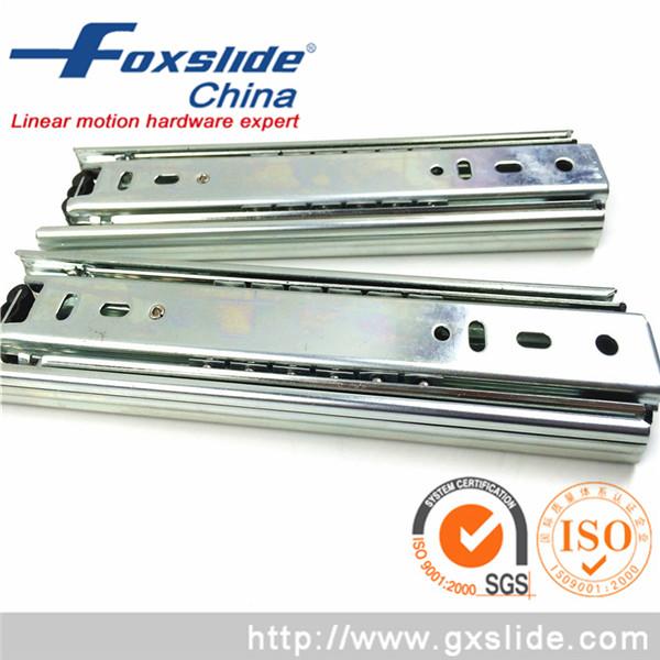 Steel full extension telescopic ball bearing drawer slide