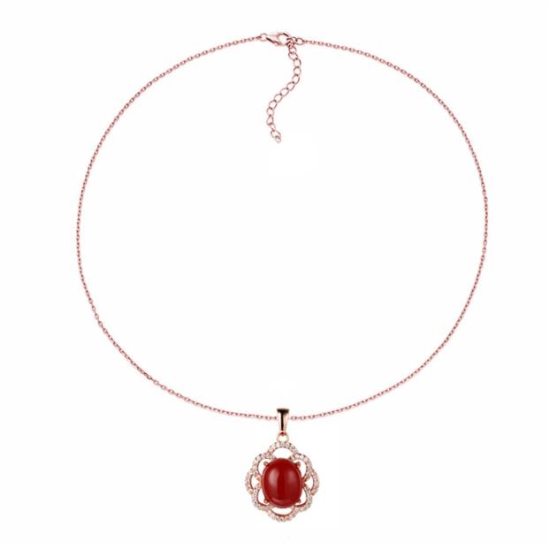 Wholesale Silver Pendant Costume Jewelry Chalcedony