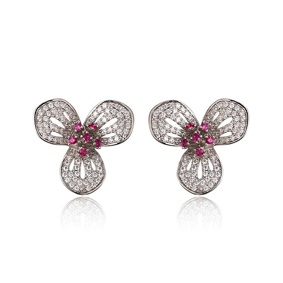Sliver 925 Custom Jewelry Ruby Diamond