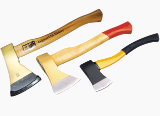 axe with wooden handle