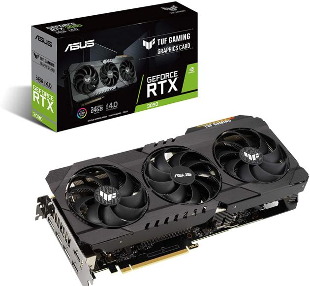 ASUS TUF Gaming NVIDIA GeForce RTX 3090 Graphics Card (PCIe 4.0, 24GB GDDR6X, HDMI 2.1, DisplayPort 