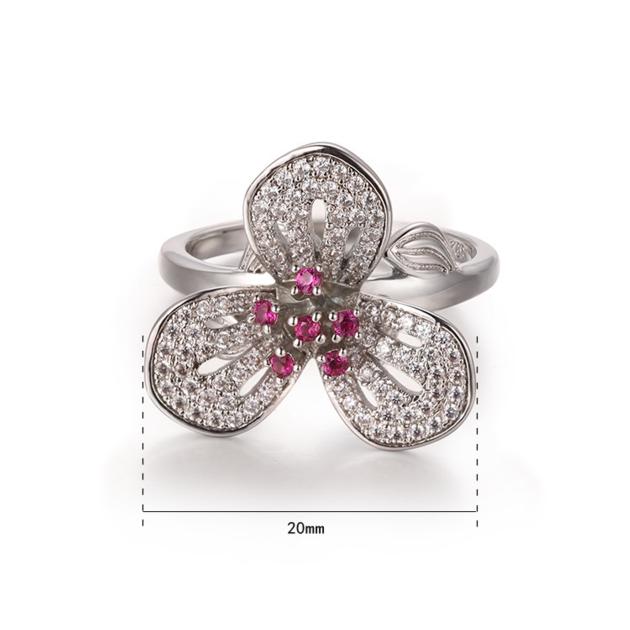 Ruby Fashion Jewelry Sliver Engagement Ring