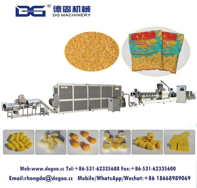 puff corn snack processing line puffed snack extruder