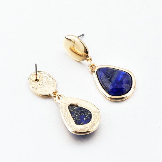 Lapis Lazuli Customized Solitaire Earring 925