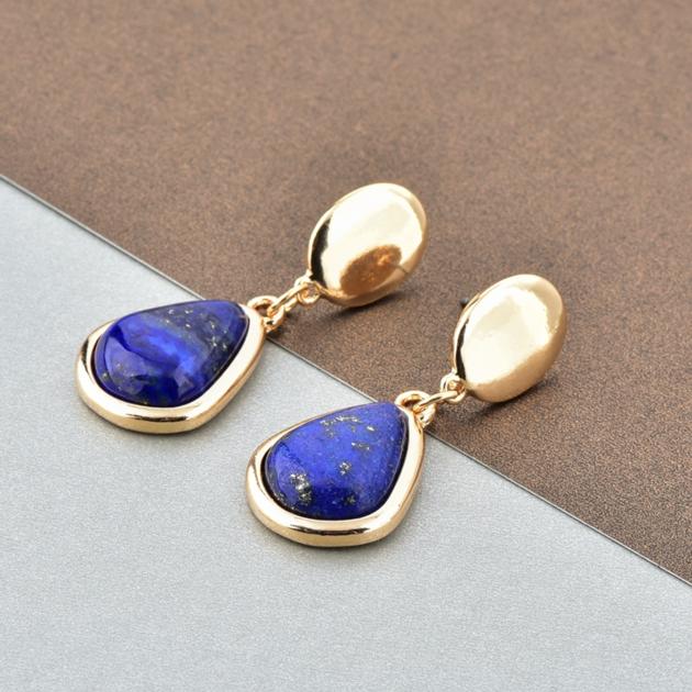 Lapis Lazuli Customized Solitaire Earring 925