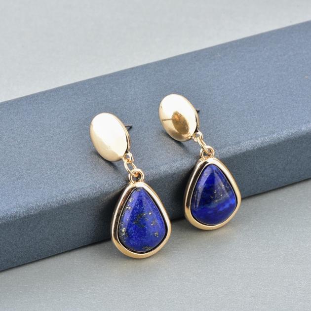 Lapis Lazuli Customized Solitaire Earring 925
