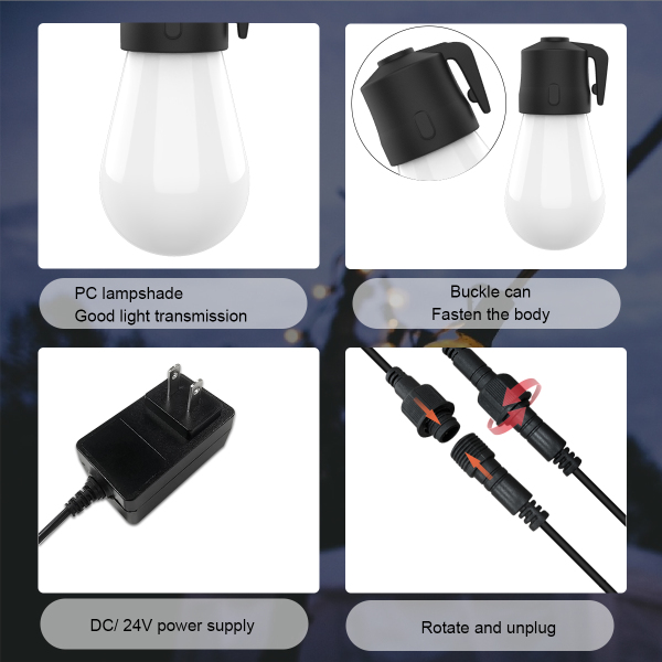 Bluetooth Warm White Bulb String Light
