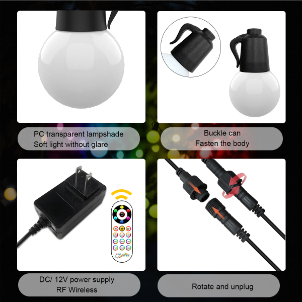 G40 Outdoor Magic Color Light Bulb