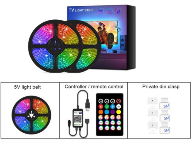 5V USB Bluetooth RGB TV Strip