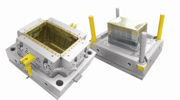 plastic rattan crate injection mould