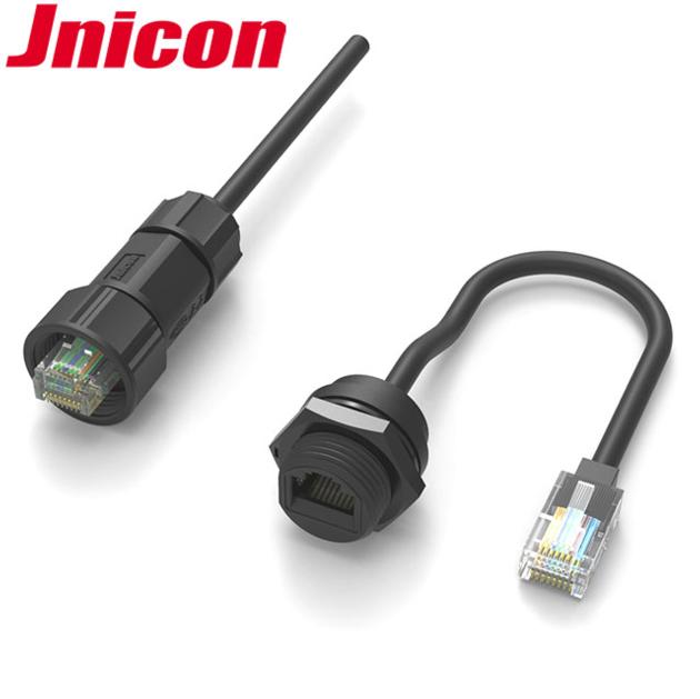 IP44 IP65 Waterproof Data Connector , powerCon Connector Straight & 90 Degree Panel