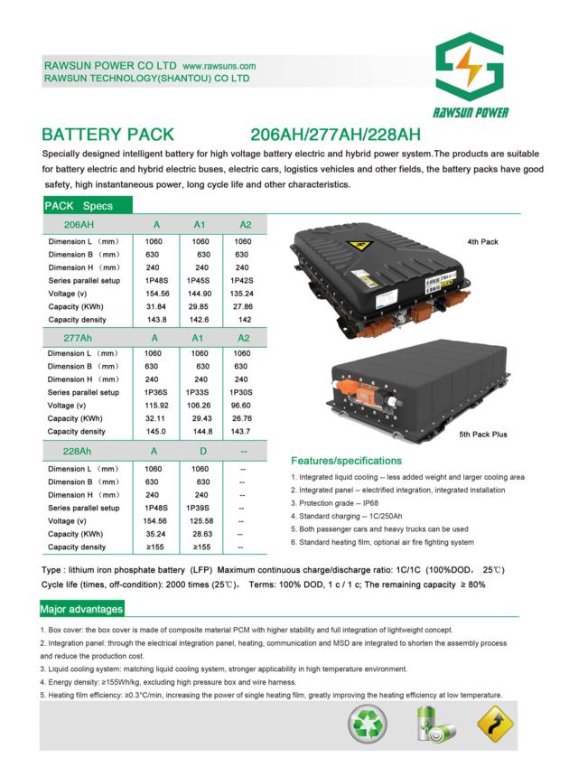 RS206ah Lithium Lron Phosphate Battery Pack