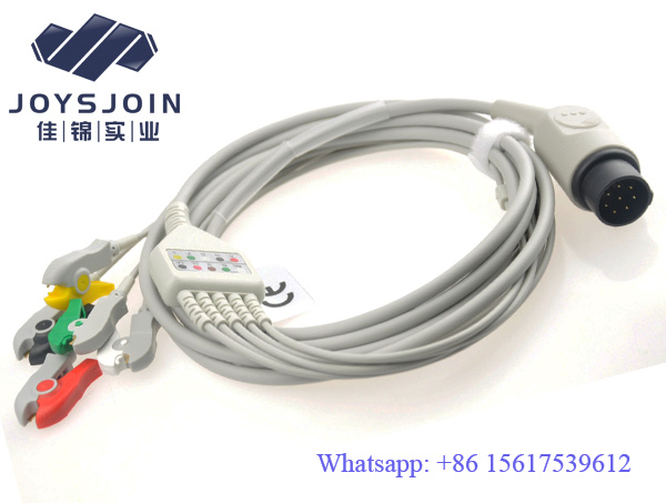 Nihon Kohden 5 Leads ECG Cable with Leadwires AHA