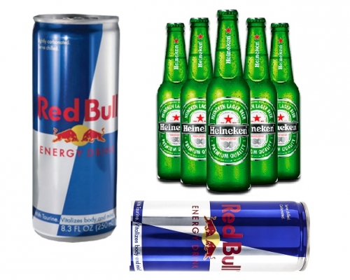 RED BULL and HEINEKEN