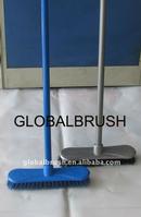HQ0005 household upright firm cleaning brush/floor brush W/ PVC coated wooden handle set