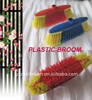 HQ0153 Italian screw red color indoor soft broom W/TPR,protect furniture while cleaning