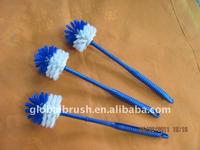 HQ2105 easy storage bathroom brush/toilet brush/toilet scrubber W/ PP handle,bright blue