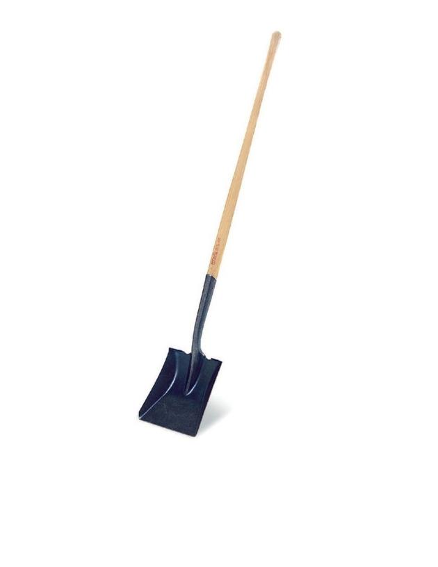 wood handle square point shovel