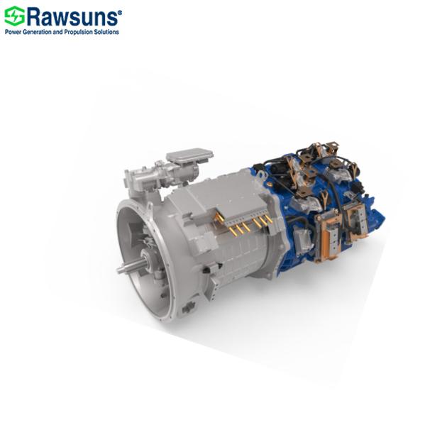 Rawsuns 185kW/277kW hybrid dual electric motor ev conversion kit gearbox for 60-90 ton truck