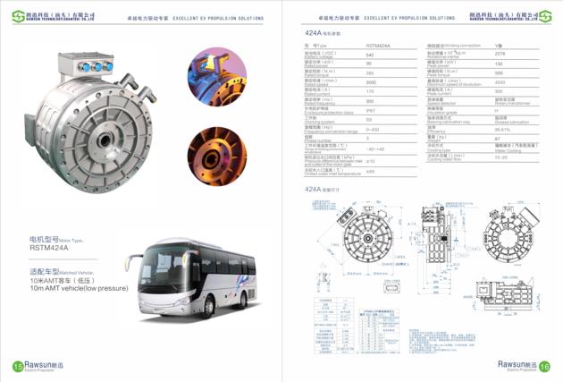 Rstm424A 130kw 4500rpm EV Motor