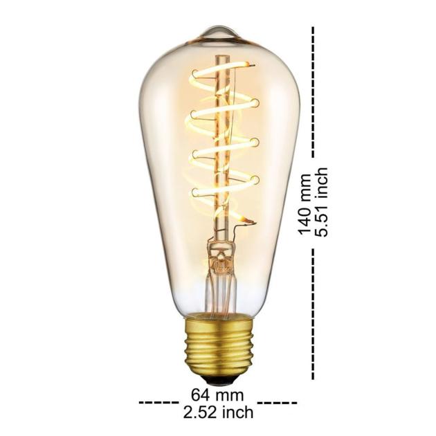 ST64 LED Soft Filament Bulb 230V