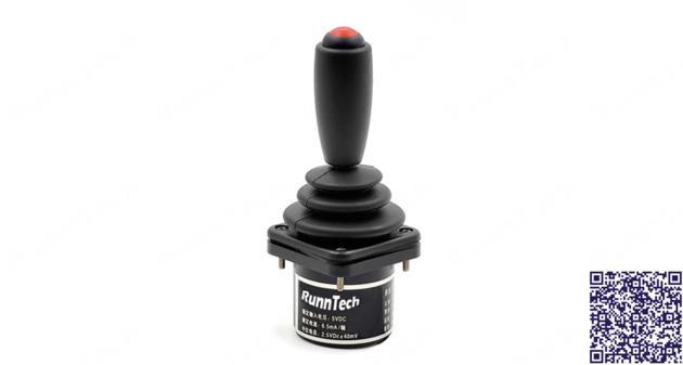RunnTech 2 Axis 0.5 to 4.5V Analog Output Fingertip Joystick with Momentary Button