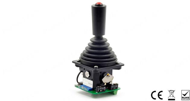 RunnTech 2 Axis Industrial Joystick with 24Vdc Input, +10Vdc…0…+10Vdc Proportional Output