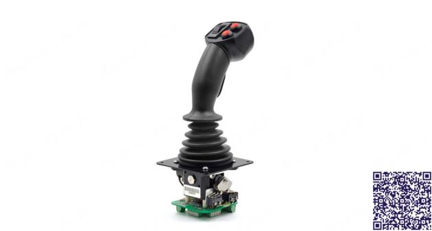 RunnTech 3 Axis Spring-return Hall Effect Sensor Joystick with 0 to 5V DC Analog Output