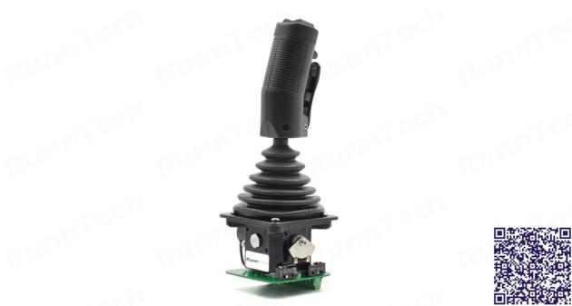 RunnTech Single-axis 4 to 20mA Analog Output Joystick with Deadman & Rocker Switch