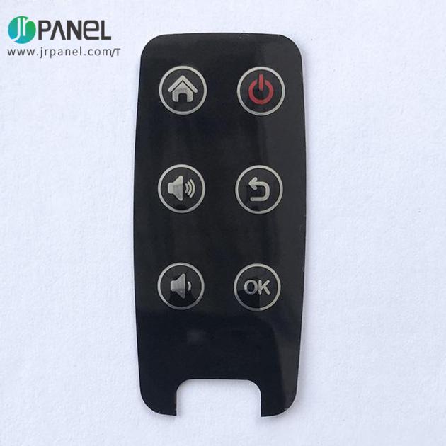Custom PC front overlay membrane keypad switch panel with adhesive for plastic houding,PCB