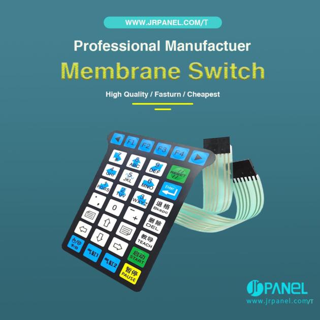 Custom PC front overlay membrane keypad switch panel with adhesive for plastic houding,PCB