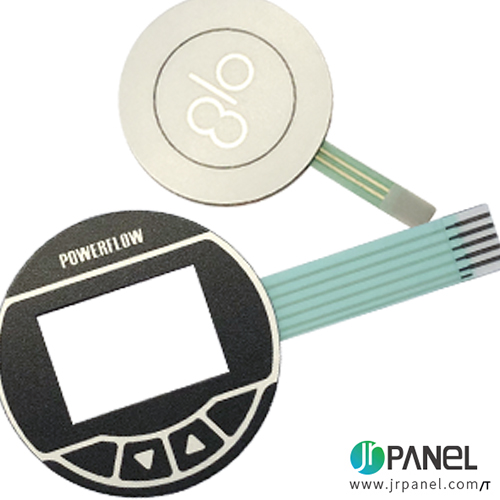 Custom PC front overlay membrane keypad switch panel with adhesive for plastic houding,PCB
