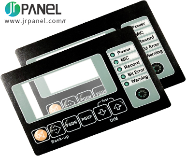 Custom PC front overlay membrane keypad switch panel with adhesive for plastic houding,PCB