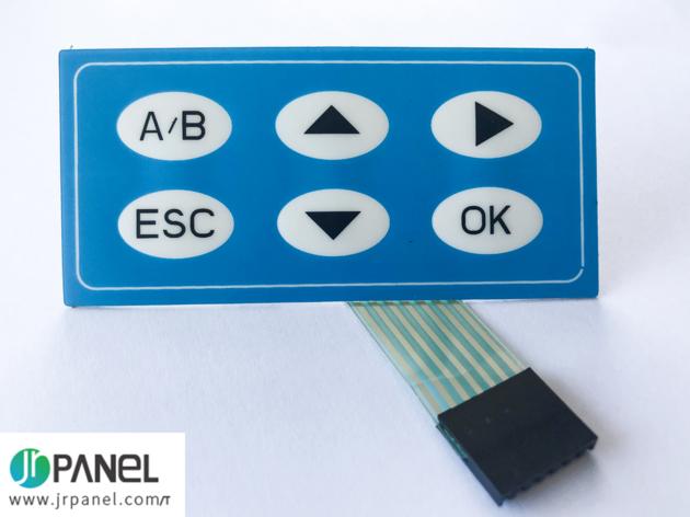 Custom PC front overlay membrane keypad switch panel with adhesive for plastic houding,PCB