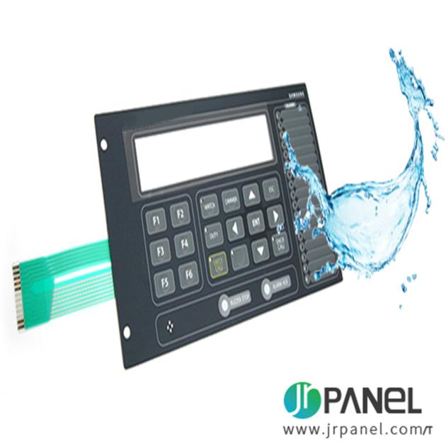 Custom PC front overlay membrane keypad switch panel with adhesive for plastic houding,PCB