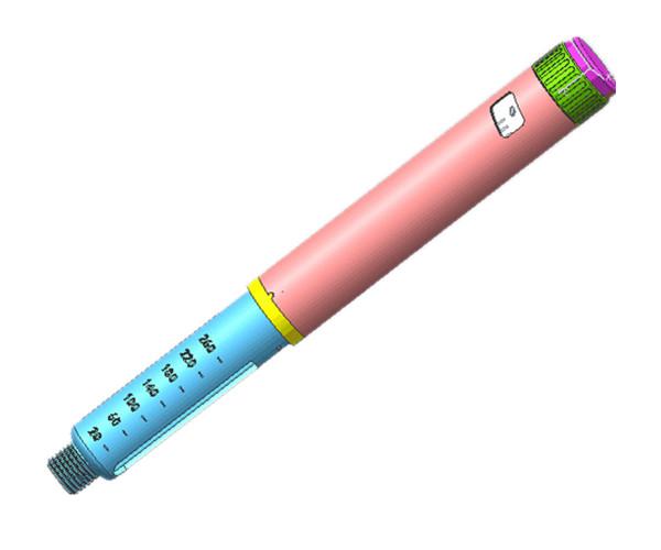 Plastic of disposable insulin pen 