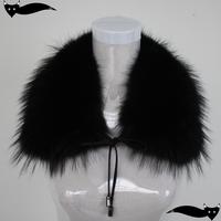 New product black 55cm raccoon fur collar for ladies