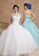 Customize organza strapless embroidered prom dress formal gown P0001