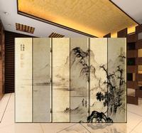 wooden frame folding screen