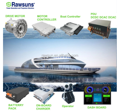Rawsuns electric ship conversion for long tail fiberglass boat