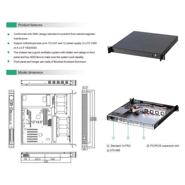 1U420L Server case