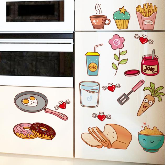 Fun Food Removable Fridge Sticker Life Planner