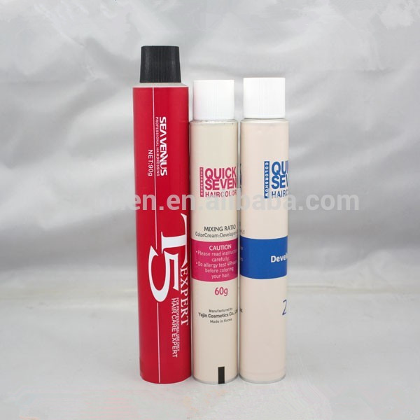Aluminium Collapsible Hair Color Cream Packaging Tube