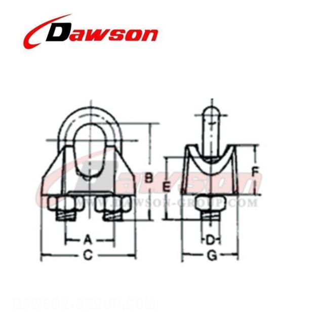 US Type Malleable Wire Rope Clips