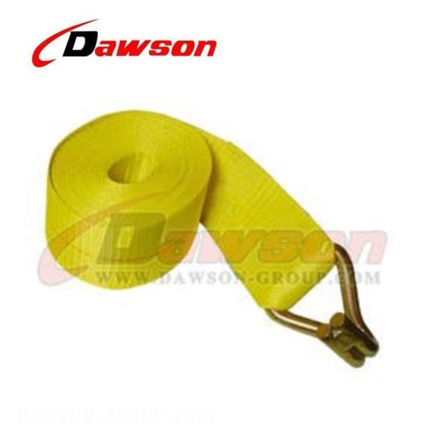 4 inch 27 feet Winch Tie Down Strap with Double J Hook