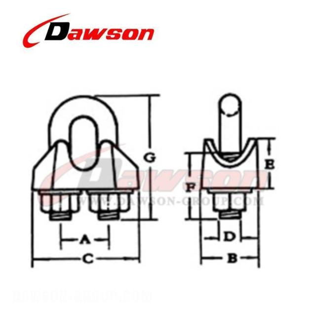 Galv Malleable Wire Rope Clip Din